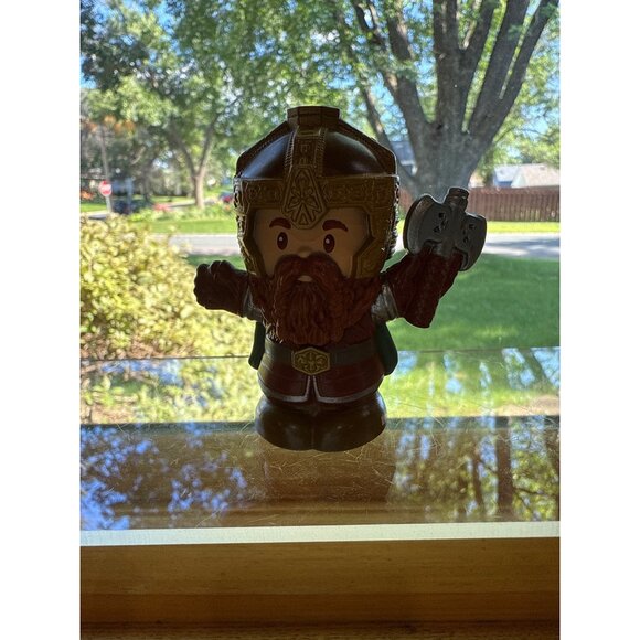 Fisher-Price Little People Lord Of The Rings Gimli Figure With Axe - Picture 1 of 5